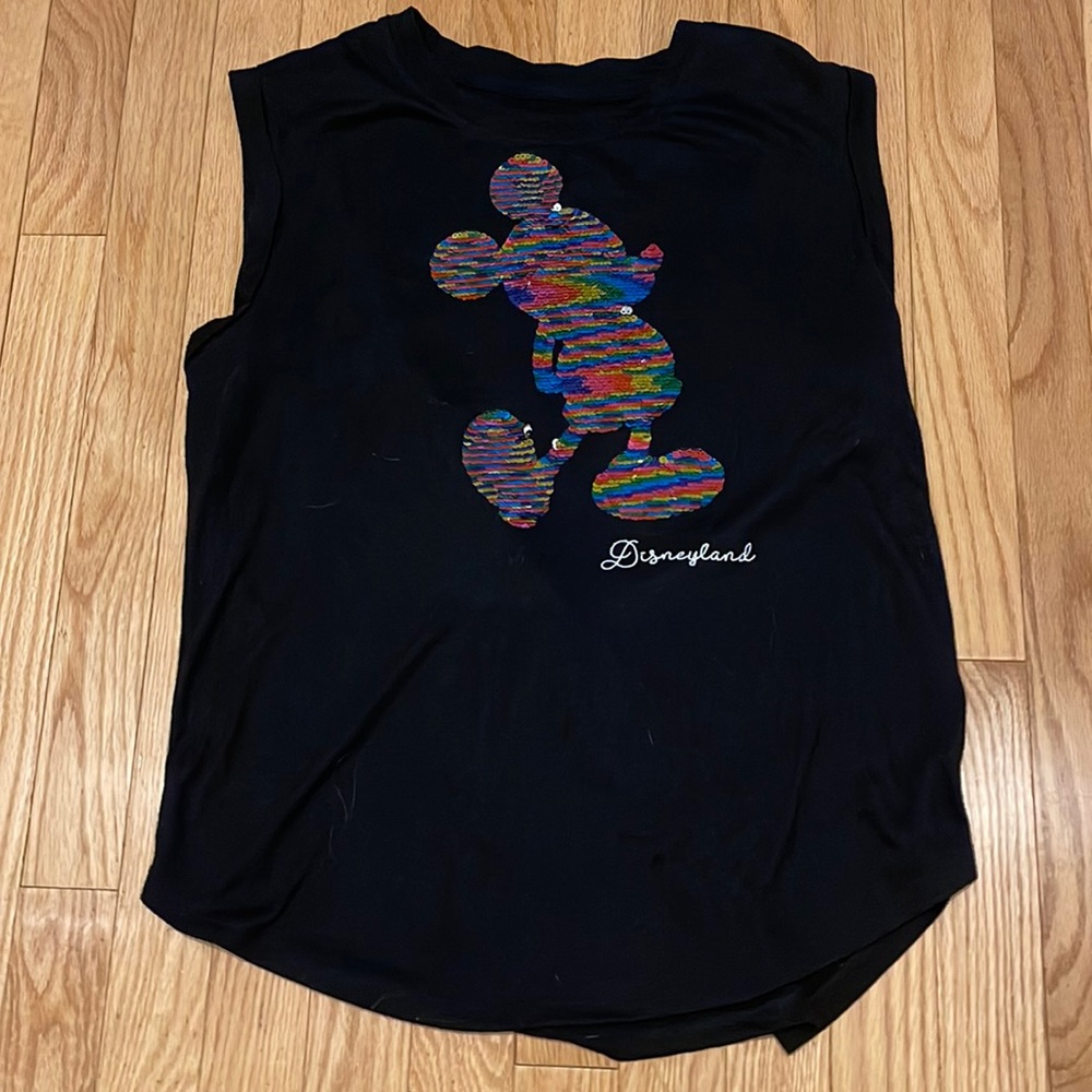 Disneyland sequin changing tank top size large